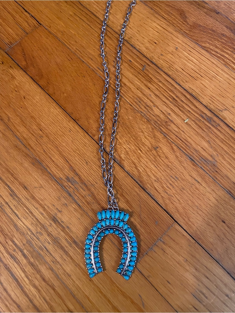 New! PLUNDER Turquoise Horseshoe Pendant Necklace - Women Jewelry